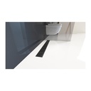 Rigolă/Canal de scurgere pentru duş APZ10BLACK cu margine pentru grătar perforat, negru-mat