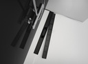 Rigolă/Canal de scurgere pentru duş APZ10BLACK cu margine pentru grătar perforat, negru-mat