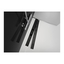Rigolă/Canal de scurgere pentru duş APZ10BLACK cu margine pentru grătar perforat, negru-mat