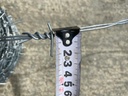Sârmă ghimpată zincată, 2x1,9 mm, 100 ml