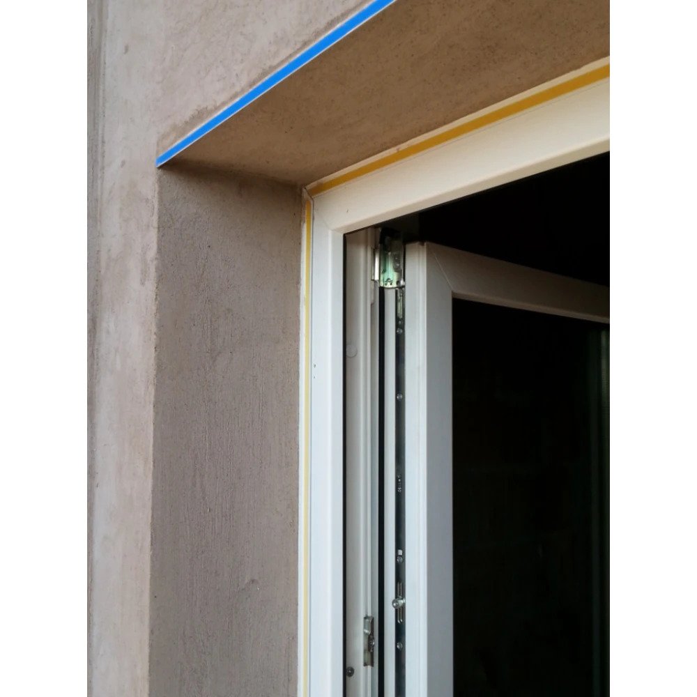 Profil PVC cu plasă și bandă de etanșare fereastră, alb 6x2500 mm