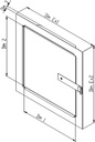 Usita vizitare inox cu zăvor Eco 150x200 mm,