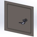 Usita vizitare inox cu încuietoare 150x200 mm