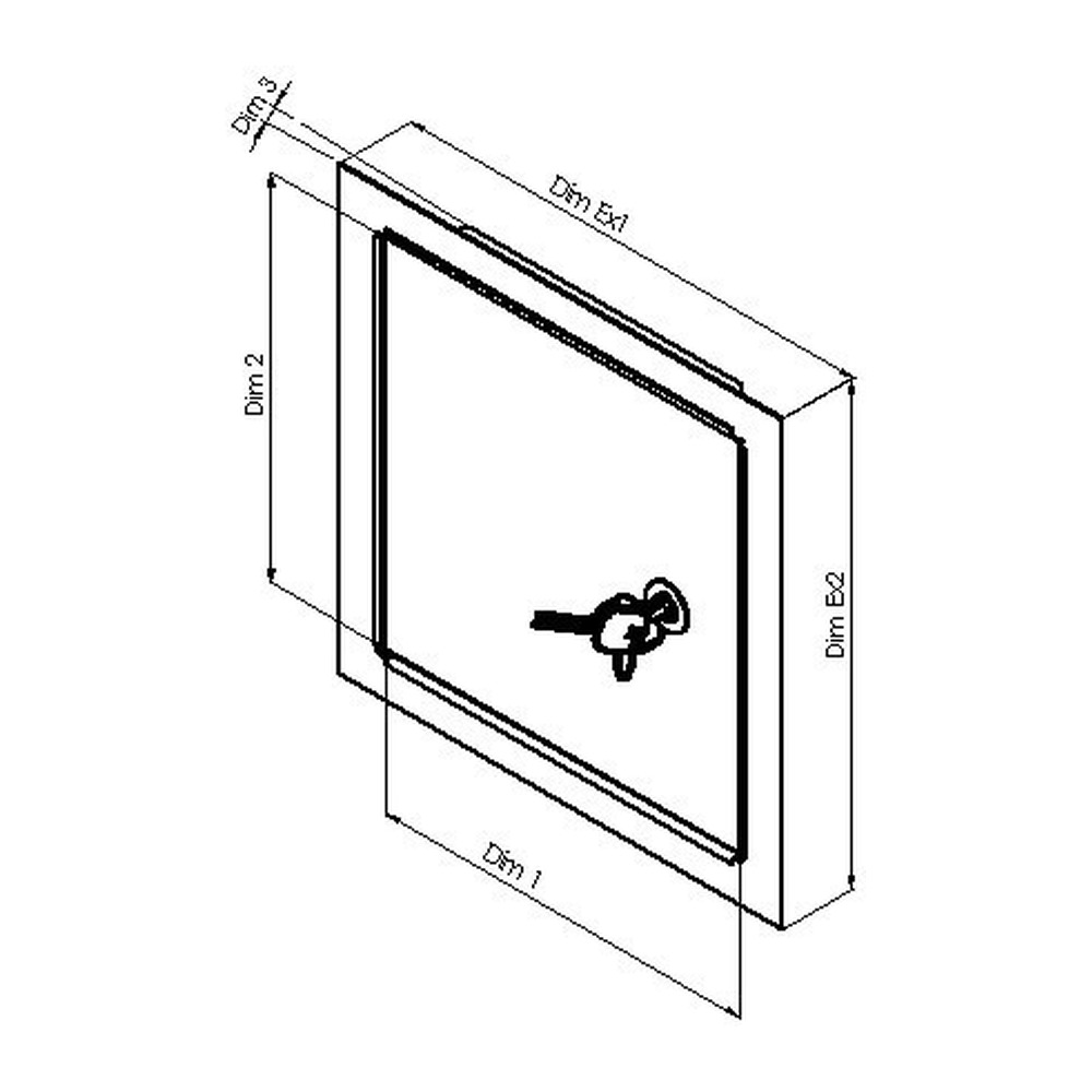 Usita vizitare inox cu încuietoare 150x200 mm