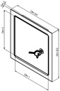 Usita vizitare inox cu încuietoare 150x200 mm
