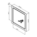 Usita vizitare inox cu încuietoare 150x250 mm