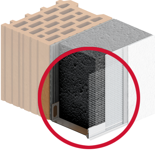 Profil clip-on PVC cu plasa fibra, montaj profil soclu, alb 2 m