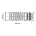 Racord WC flexibil 240-600 mm 