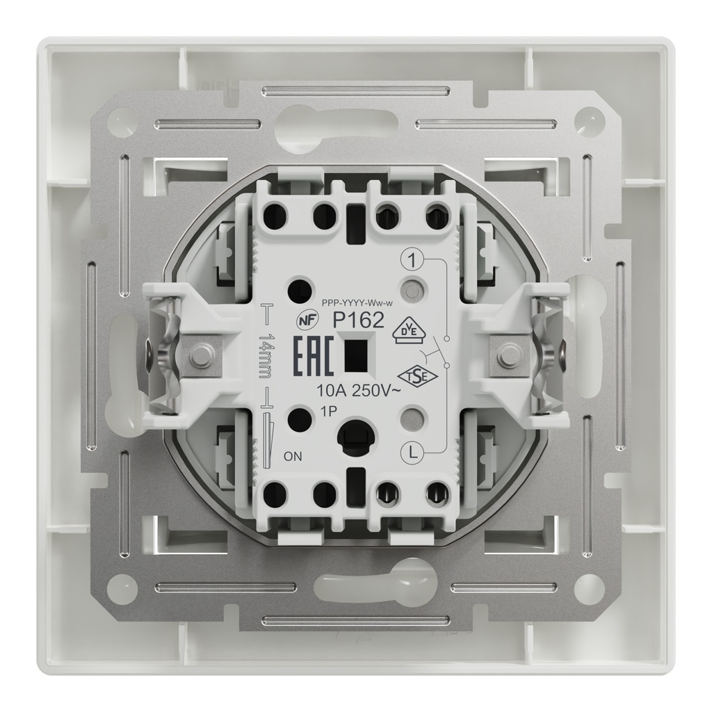 Întrerupător cu revenire Schneider Electric Asfora EPH0700121, incastrat alb