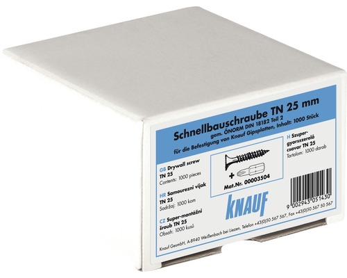 KNAUF TN SURUB AUTOFILETANT 25MM, 1000BUC (3504)