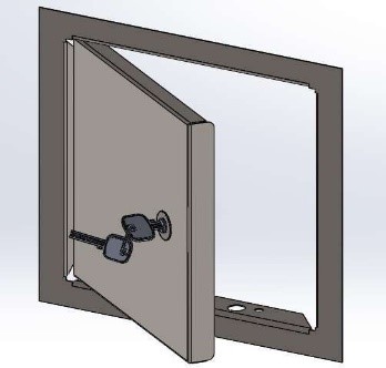 Usita vizitare inox cu încuietoare 150x200 mm