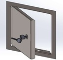 Usita vizitare inox cu încuietoare 150x200 mm