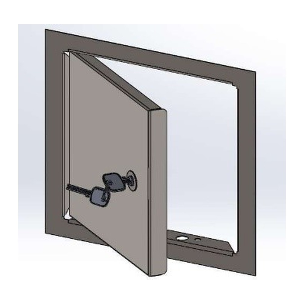 Usita vizitare inox cu încuietoare 150x300 mm