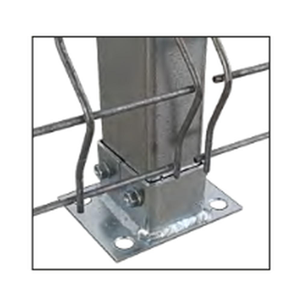 Tălpi pentru stâlpi de gard, zincat, compatibil teava 60x40 mm, baza 80x100 mm