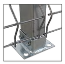 Tălpi pentru stâlpi de gard, zincat, compatibil teava 60x40 mm, baza 80x100 mm