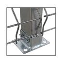 Tălpi pentru stâlpi de gard, zincat, compatibil teava 60x40 mm, baza 80x100 mm