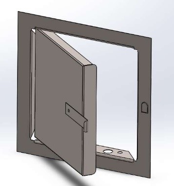 Usita vizitare inox cu zăvor Eco 150x150 mm,