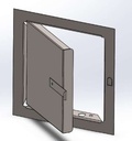 Usita vizitare inox cu zăvor Eco 150x200 mm,