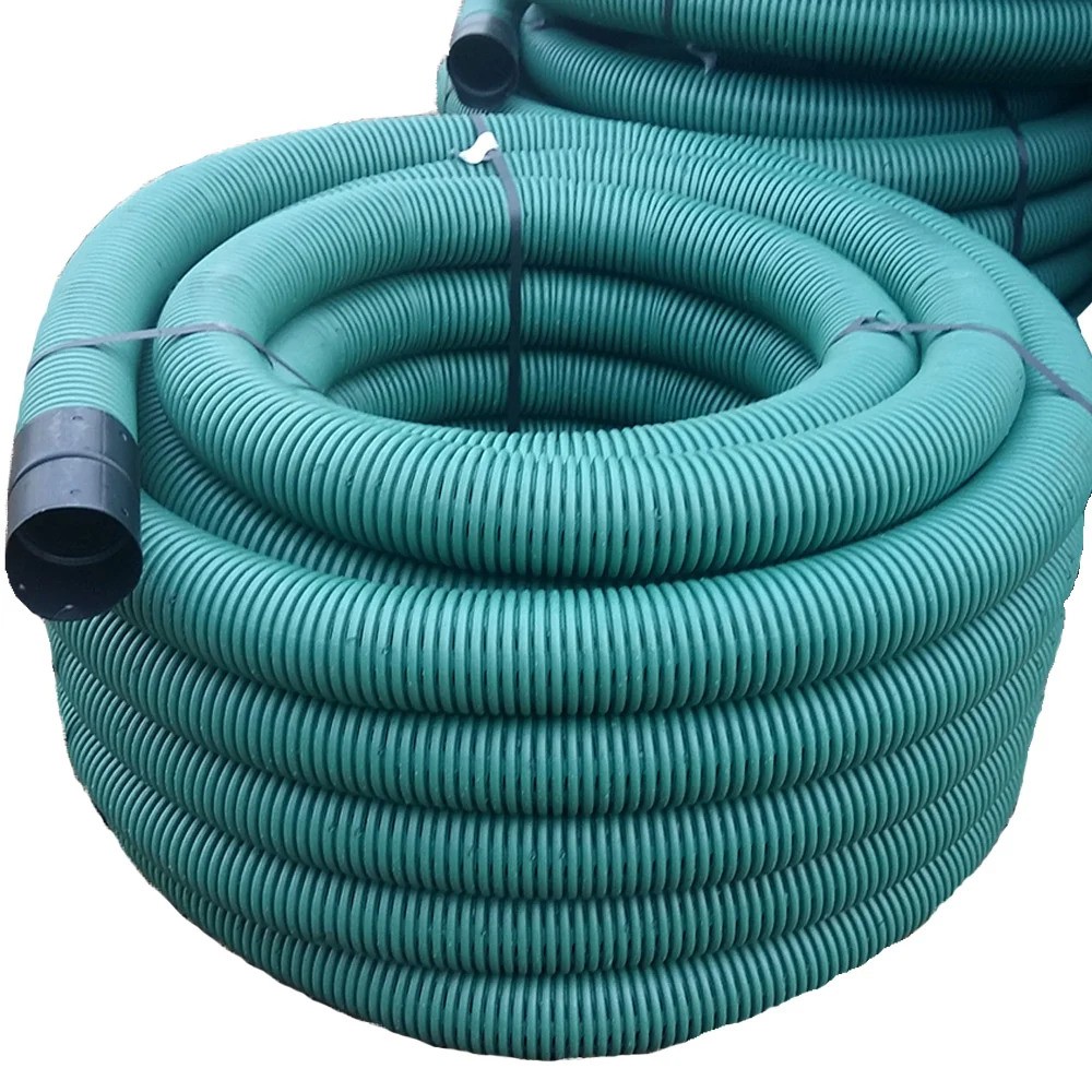 Țeavă flexibilă corugată dren verde Ø110 mm 360 12c-v1, 12 m