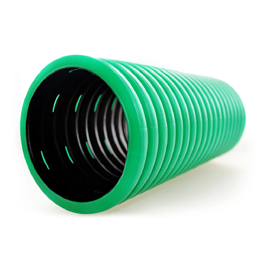 Țeavă flexibilă corugată dren verde Ø110 mm 360 12c-v1, 12 m