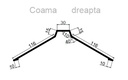 Coamă dreaptă pentru tablă cutată RAL 3011 roșu, 0,4x312x2000 mm 