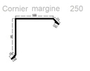 Cornier de margine RAL 3005 vișiniu lucios pentru țiglă metalică 0,4x208x2000 mm