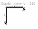 Cornier de margine ZINCAT pentru tablă cutată, 0,35x200x2000 mm