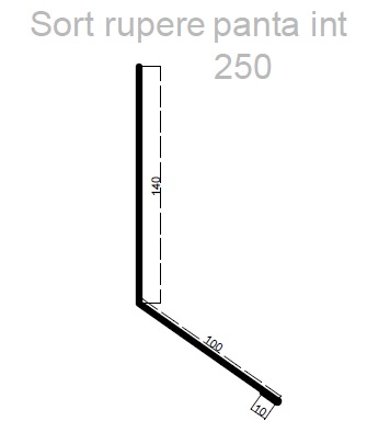 Sort rupere panta lucios interior RAL 8017 2 ml/bucata