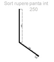 Sort rupere panta lucios interior RAL 8017 2 ml/bucata