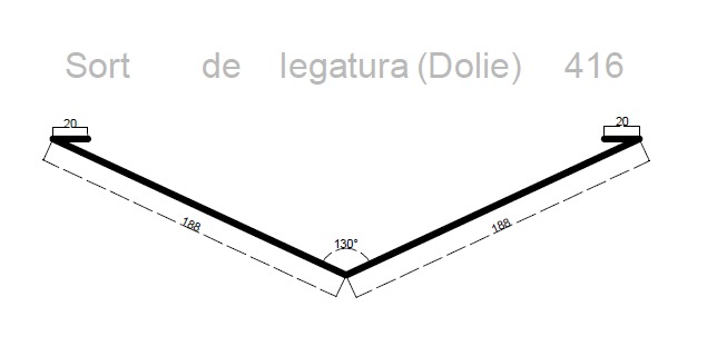 Dolie RAL 3005 vișiniu pentru țiglă metalică 0,4x416x2000 mm