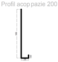 Profil acoperire pazie RAL 3011 pentru țiglă metalică, 0,4x200x2000 mm