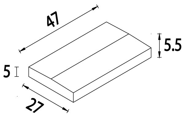 Capac element gard  47x27x5 cm , maro 