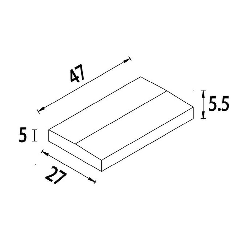 Capac element gard  47x27x5 cm , maro 