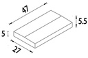 Capac element gard  47x27x5 cm , maro 