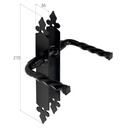 Manere din metal, vopsit negru, Lilia fara sild