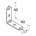 KW2 Colțar unghi îngust 40x40x17x1,5 mm