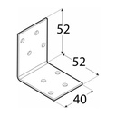 KM17 - Colțar perforat 50x50x40x2,0 mm