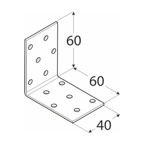 KM3 - Colțar perforat 60x60x40x2,0 mm