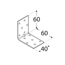 KMP 4 - Colțar perforat ranforsat 60x60x40x1,5 mm