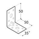 KPL5 - Colțar ranforsat 50x50x35x2,0 mm