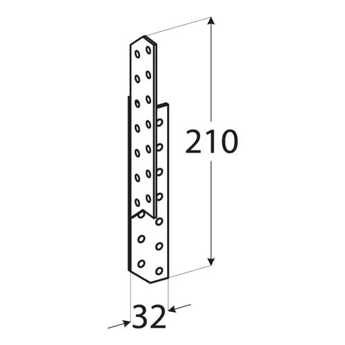 LK4 - Ancoră pană-căprior dreapta 32x210x2,0 mm