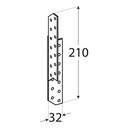 LK4 - Ancoră pană-căprior dreapta 32x210x2,0 mm