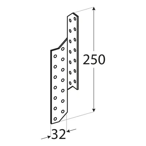 LK5 - Ancoră pană-căprior stânga 32x250x2,0 mm