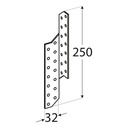 LK5 - Ancoră pană-căprior stânga 32x250x2,0 mm
