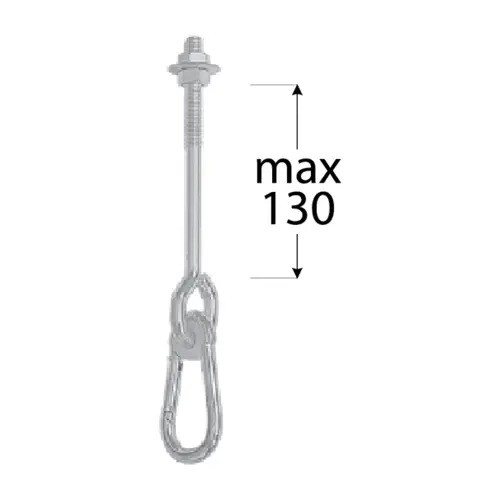 Cârlig pentru leagăn A m12 130 mm