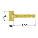 Balama pentru poartă (sarcină ușoară) 300x30x2,0mm