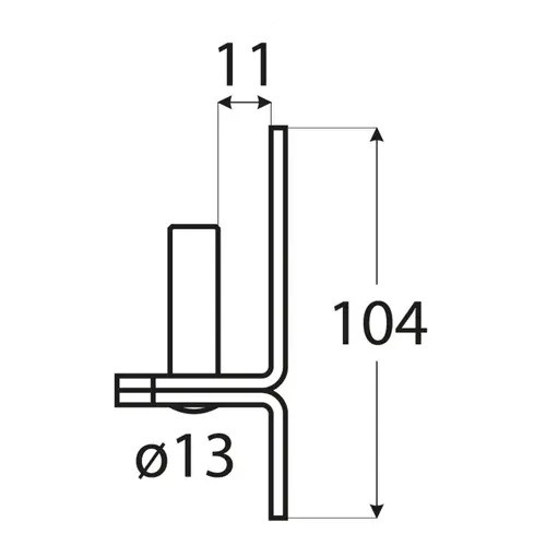 Pivot balama din oțel zincat de suspendare Ø13x11 mm