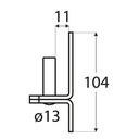 Pivot balama din oțel zincat de suspendare Ø13x11 mm