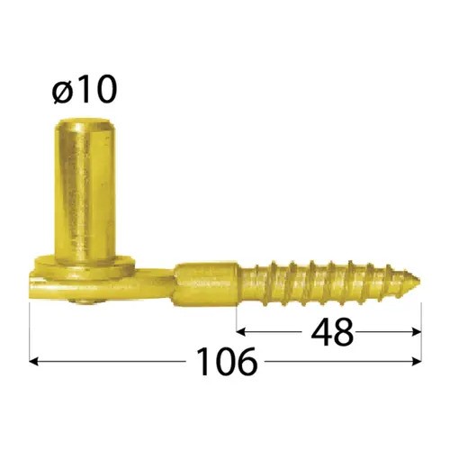 Pivot balama înșurubat fi 10 mm /106 mm