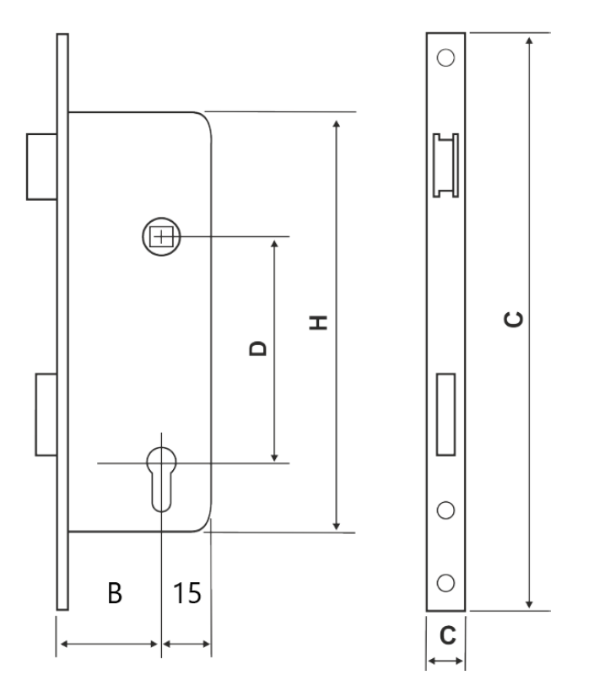 BROASCA Y USI PVC D85MM B20MM*H173MM*C16*240MM